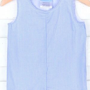 Classic Whimsy Light Blue Gingham Jon Jon 24 months. NWT